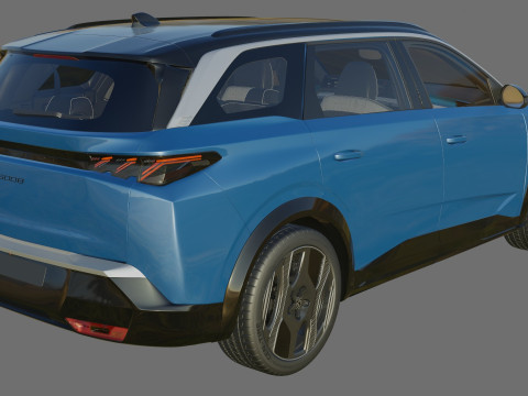 Peugeot 5008 e-5008 2025 with interior Modelo 3D