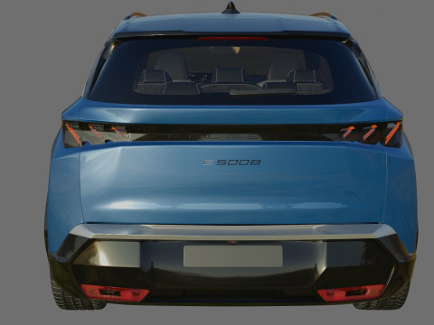 Peugeot 5008 e-5008 2025 with interior Modelo 3D