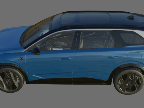 Peugeot 5008 e-5008 2025 with interior Modelo 3D