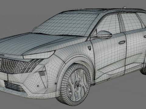 Peugeot 5008 e-5008 2025 with interior Modelo 3D
