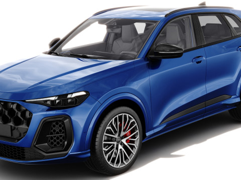 Audi SQ5 and Q5 S-line 2025 with interior 3D Model