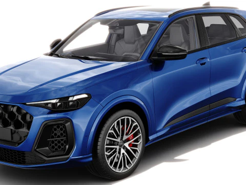 Audi SQ5 and Q5 S-line 2025 with interior 3D Model