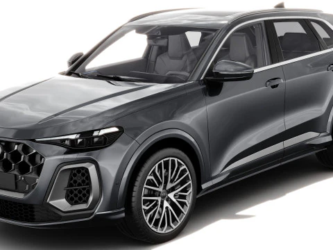 Audi SQ5 and Q5 S-line 2025 with interior 3D Model