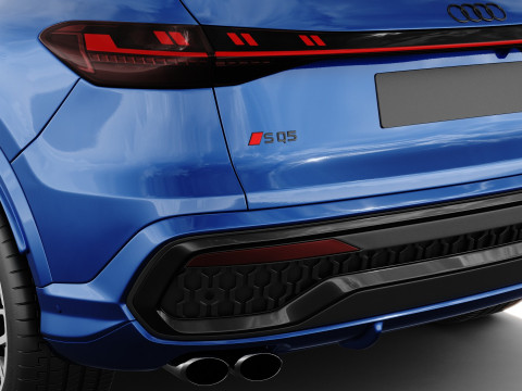 Audi SQ5 and Q5 S-line 2025 with interior 3D Model