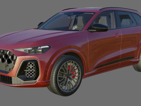 Audi SQ5 and Q5 S-line 2025 with interior 3D Model