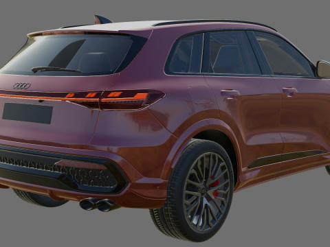 Audi SQ5 and Q5 S-line 2025 with interior 3D Model