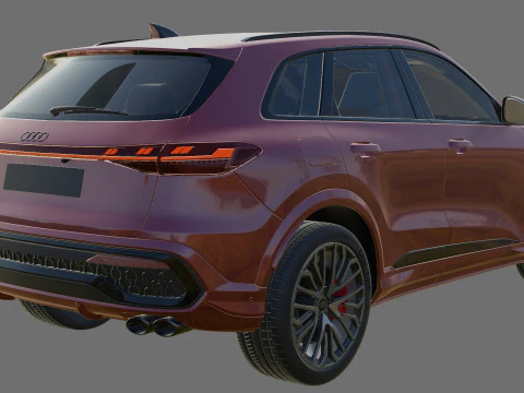 Audi SQ5 and Q5 S-line 2025 with interior 3D Model