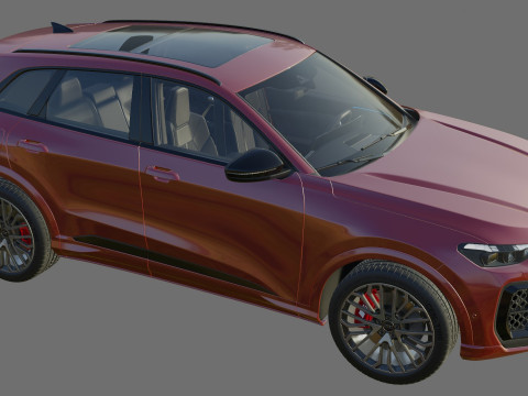 Audi SQ5 and Q5 S-line 2025 with interior 3D Model