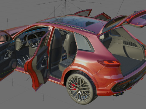 Audi SQ5 and Q5 S-line 2025 with interior 3D Model