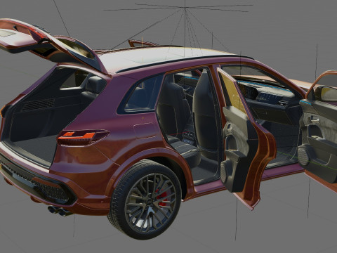 Audi SQ5 and Q5 S-line 2025 with interior 3D Model