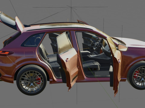 Audi SQ5 and Q5 S-line 2025 with interior 3D Model