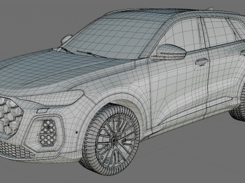 Audi SQ5 and Q5 S-line 2025 with interior 3D Model