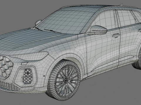 Audi SQ5 and Q5 S-line 2025 with interior 3D Model