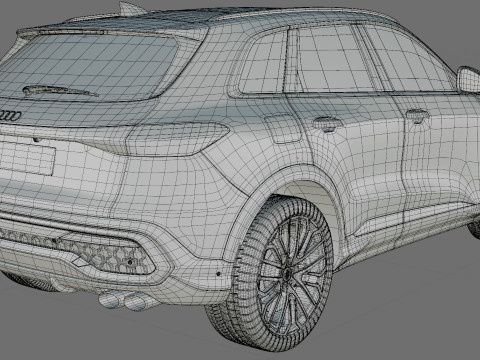 Audi SQ5 and Q5 S-line 2025 with interior 3D Model