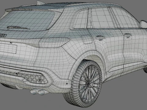 Audi SQ5 and Q5 S-line 2025 with interior 3D Model