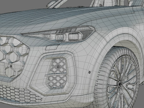 Audi SQ5 and Q5 S-line 2025 with interior 3D Model