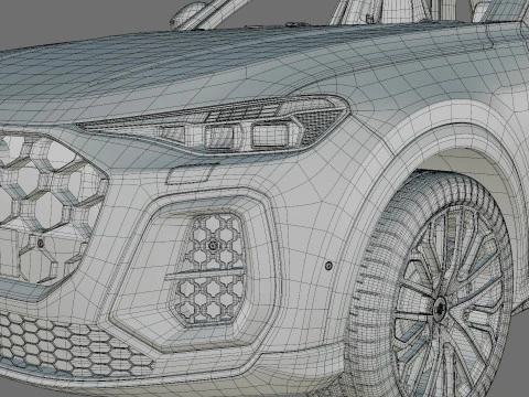 Audi SQ5 and Q5 S-line 2025 with interior 3D Model