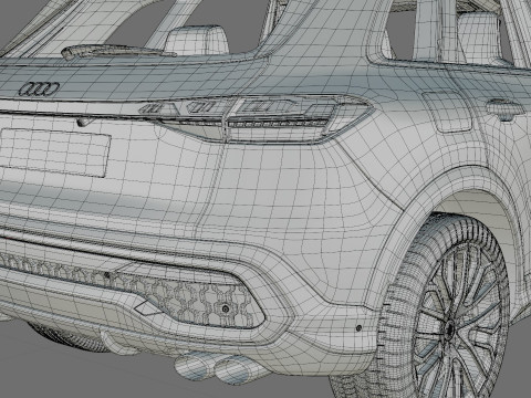 Audi SQ5 and Q5 S-line 2025 with interior 3D Model