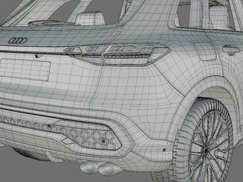 Audi SQ5 and Q5 S-line 2025 with interior 3D Model