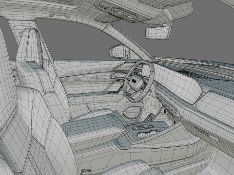 Audi SQ5 and Q5 S-line 2025 with interior 3D Model