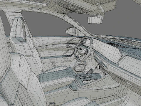 Audi SQ5 and Q5 S-line 2025 with interior 3D Model