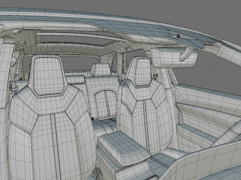 Audi SQ5 and Q5 S-line 2025 with interior 3D Model