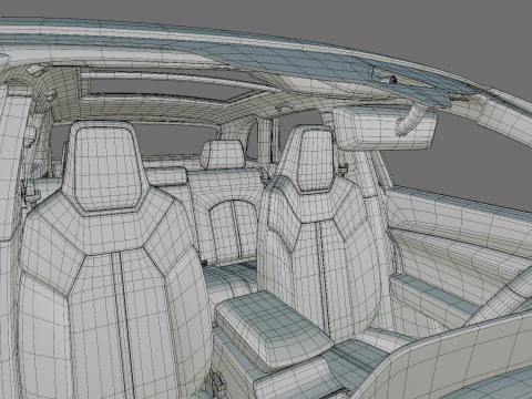 Audi SQ5 and Q5 S-line 2025 with interior 3D Model