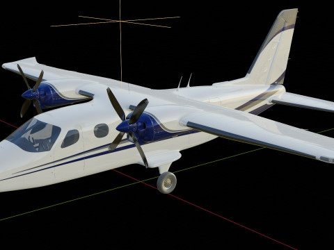 Tecnam P2012 Traveller 3D Model
