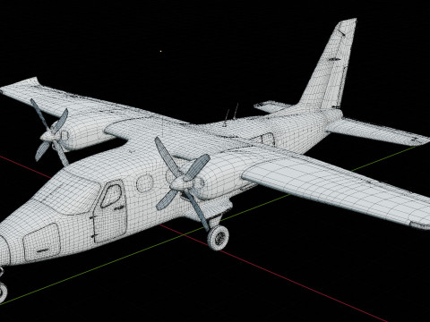 Tecnam P2012 Traveller 3D Model