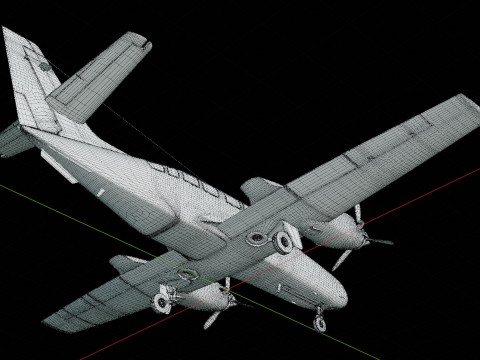 Cessna F406 Caravan II 3D Модель