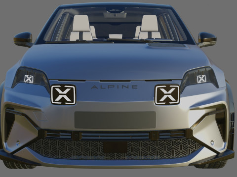 Alpine A290 GTS 2025 with interior Modelo 3D