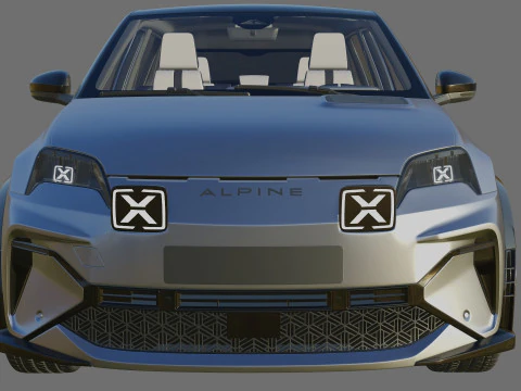 Alpine A290 GTS 2025 with interior 3D Model