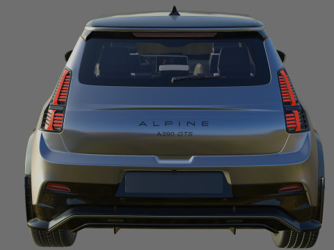 Alpine A290 GTS 2025 with interior Modelo 3D