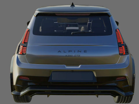 Alpine A290 GTS 2025 with interior 3D Model