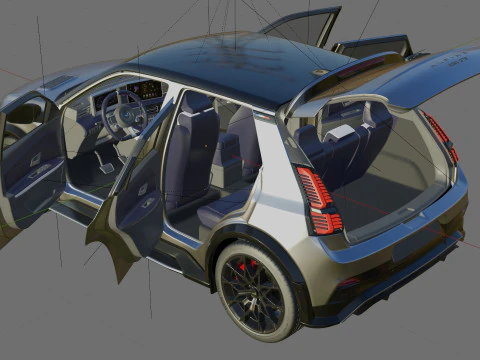 Alpine A290 GTS 2025 with interior 3D Model