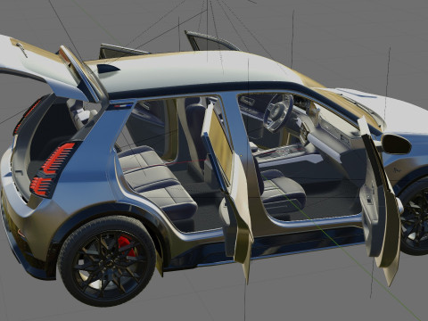 Alpine A290 GTS 2025 with interior Modelo 3D