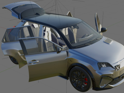 Alpine A290 GTS 2025 with interior Modelo 3D