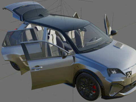 Alpine A290 GTS 2025 with interior 3D Model