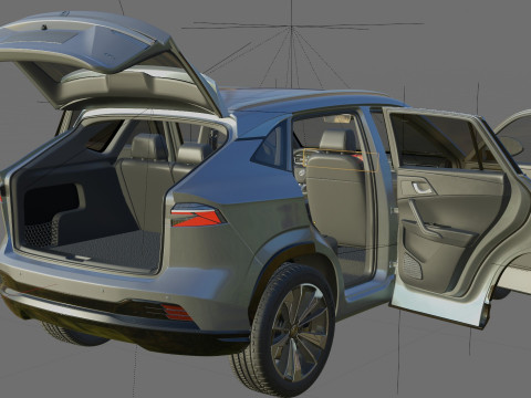 MG HS 2025 with interior 3D Model