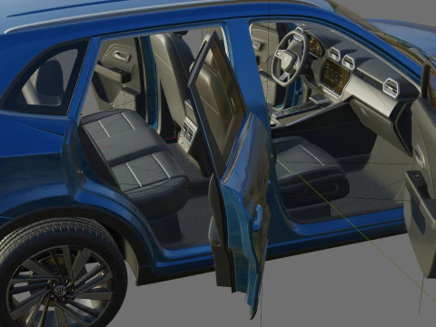 MG ZS 2025 with interior 3D Model