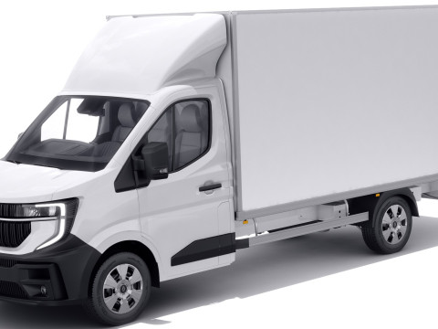 Renault Master Box Truck 2024 with interior Modello 3D