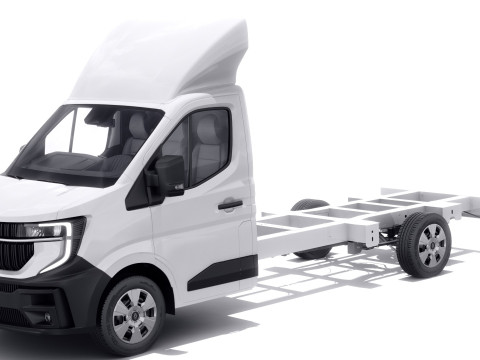 Renault Master Box Truck 2024 with interior Modello 3D