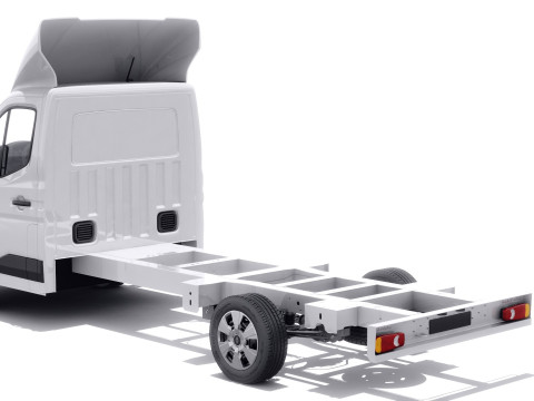 Renault Master Box Truck 2024 with interior Modello 3D