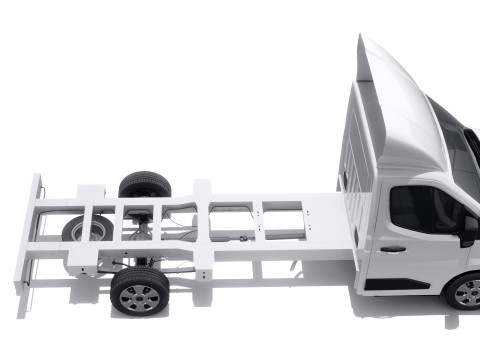 Renault Master Box Truck 2024 with interior Modello 3D