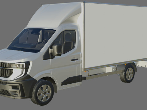 Renault Master Box Truck 2024 with interior Modello 3D
