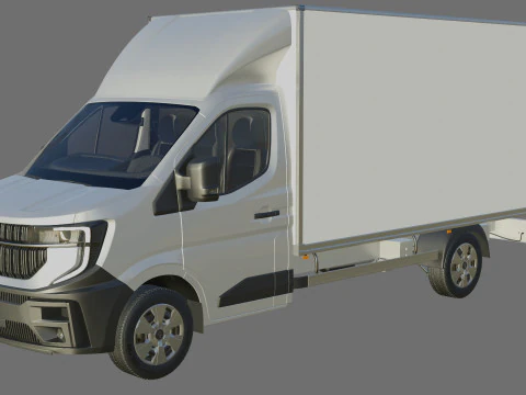 Renault Master Box Truck 2024 with interior 3D Model