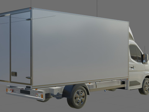 Renault Master Box Truck 2024 with interior Modello 3D