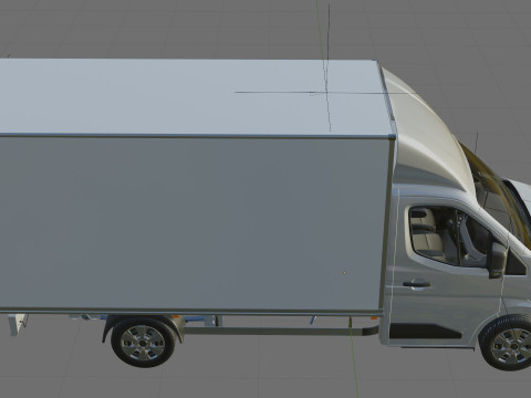 Renault Master Box Truck 2024 with interior Modello 3D