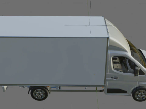 Renault Master Box Truck 2024 with interior 3D Model