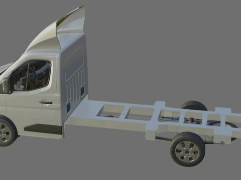 Renault Master Box Truck 2024 with interior 3D Model